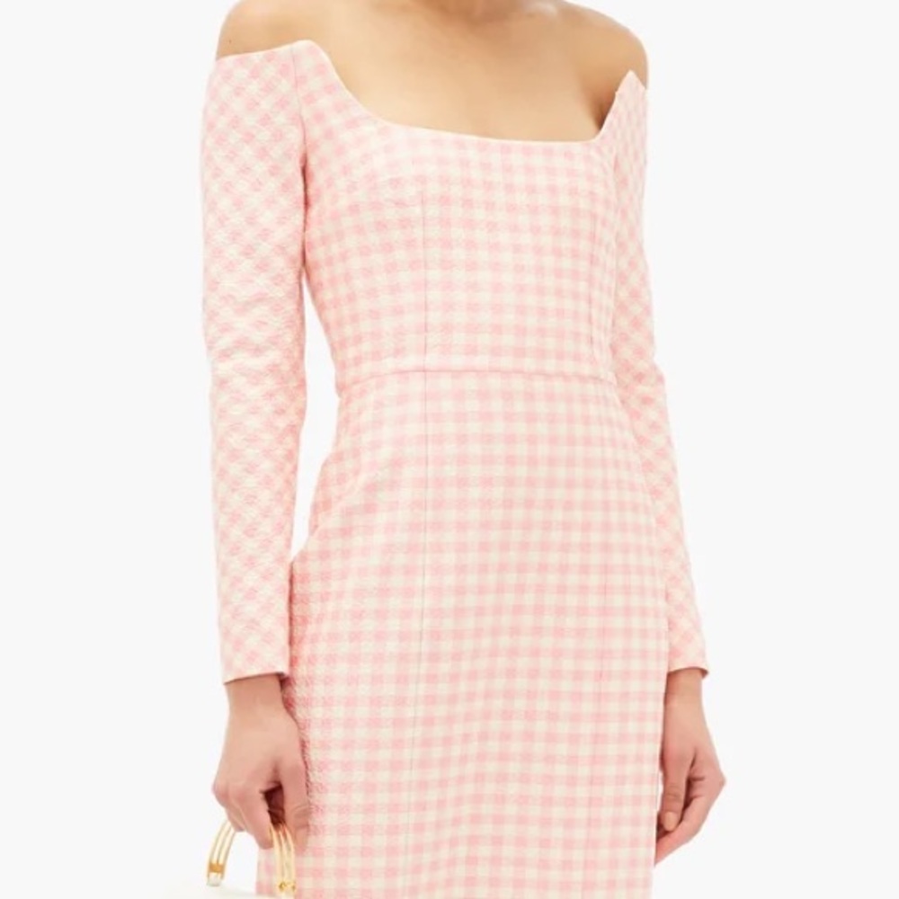 ISO Emilia Wickstead pink gingham dress